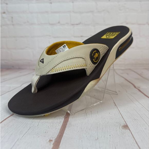 Reef Spackler 19th Hole Brown Flip Flops Sandals With Bottle Opener Mens Size 9 - Picture 3 of 10